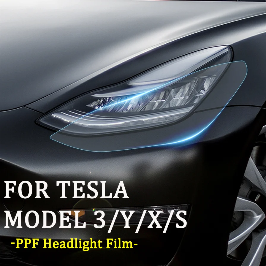 

Car Light Film Pre-cut PPF for Tesla Model 3 Y X S 2020-2023 Auto Headlight Film Rearview Mirror Anti Scratches Fog Lamp Sticker