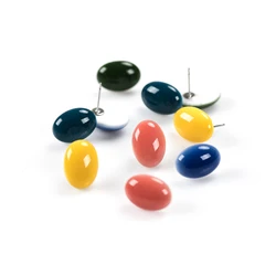 Geometric Oval Multicolor Abstract Ceramic Earrings Fashion Gift Ear StudsJewelry Wholesale For Women Girl #LY118