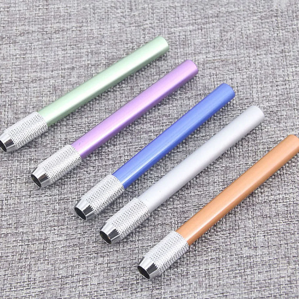 

3pcs Compact Metal Pencil Extenders Crayon Extension Holder Sketch Colored Short Writing Utensil Storage Office School