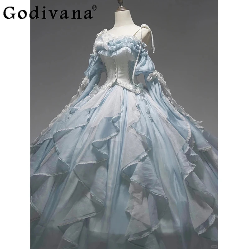 

Flower Lolita Evening Dress Female Flower Marriage Pink Student Day Dress Women's Party Host Princess Wedding Dress