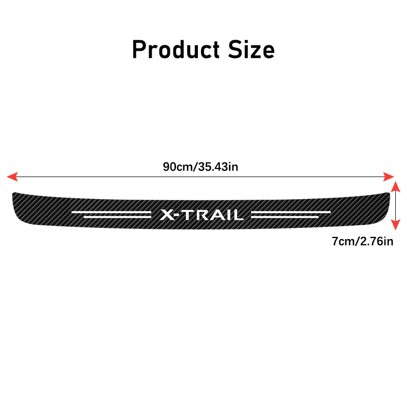 닛산 Xtrail X Trail T30 T31 T32 용 자동차 도어 실 문턱 스티커, 탄소 섬유 자동차 트렁크 범퍼 페달 보호 패드, 5 개