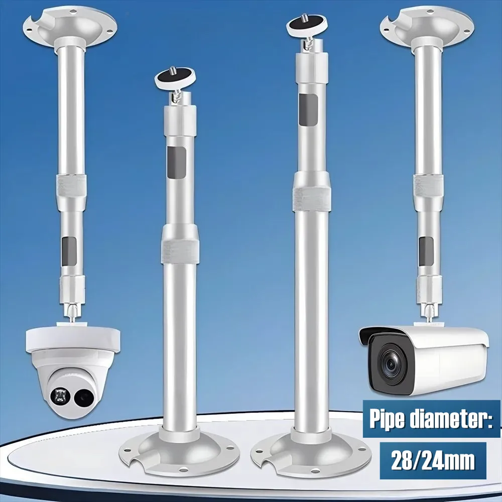 Aluminum Silver Ceiling Mount 20-40cm 30-60cm 40-80cm 60-120cm Expansion Adjustable Wall Mount Bracket For Projector CCTV Camera