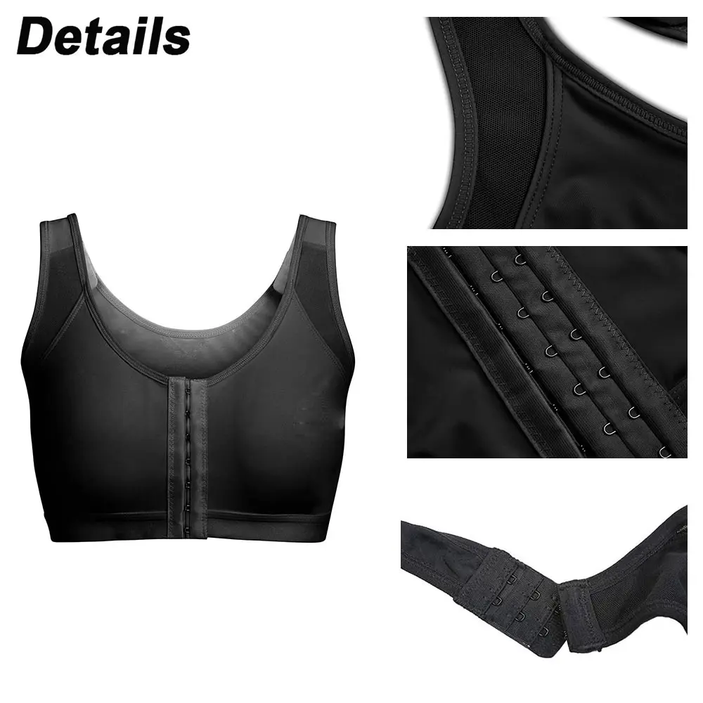 Women Sports Bra Plus Size Underwear Gym Running Fitness Front Closure Wireless Bra Female Bralette Lingerie Underwear L-5XL