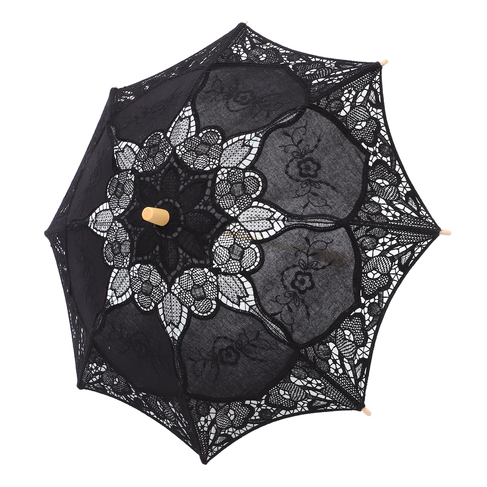 

Large Size White Cotton Lace Umbrella for Photography Bridal Wedding Decorative Flower Shaped Girls Parasol Festival Party