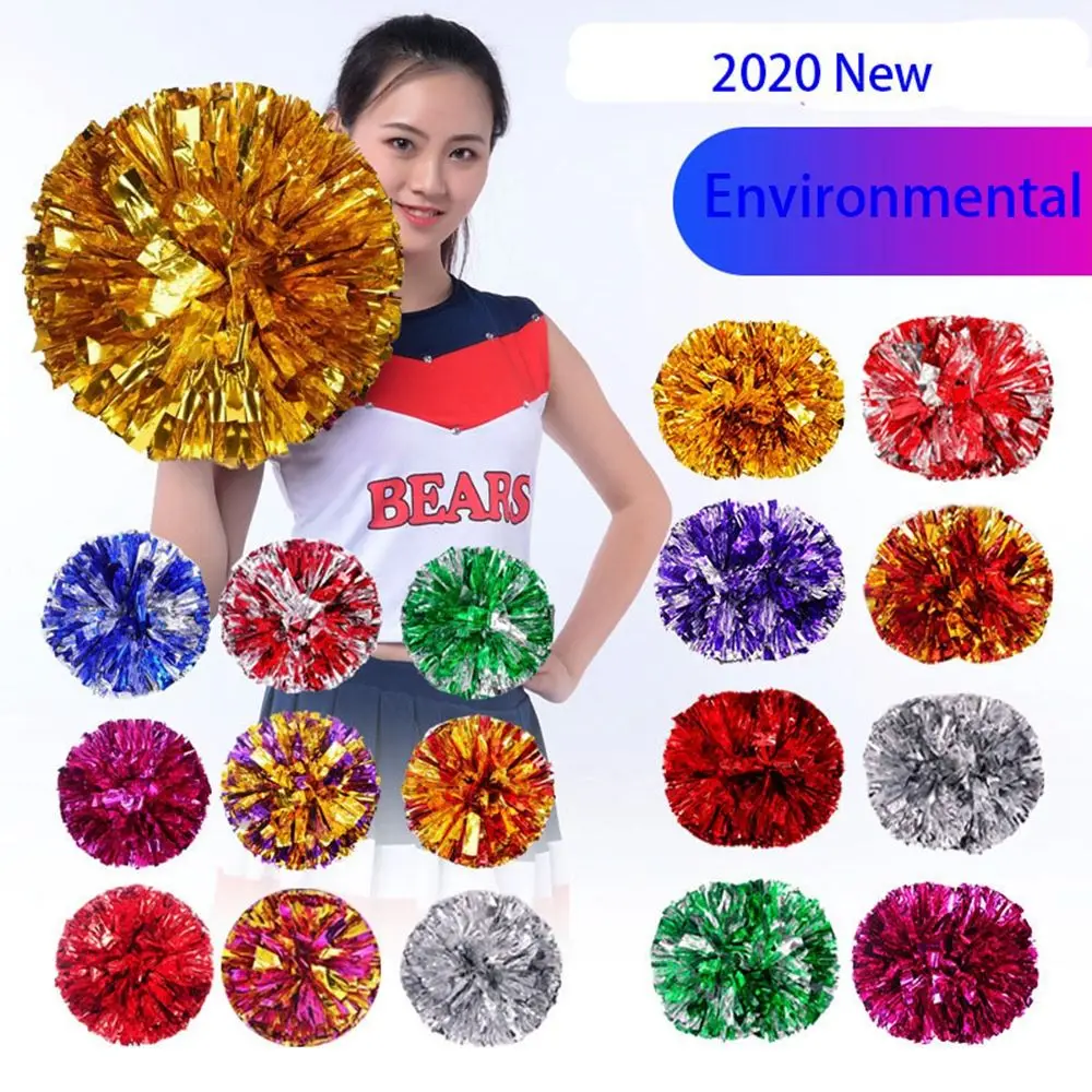 

Ring Style Double hole handle Fancy Dance Party Decorator Club Sport Supplies Cheerleading Cheering Ball Cheerleader Pom Poms