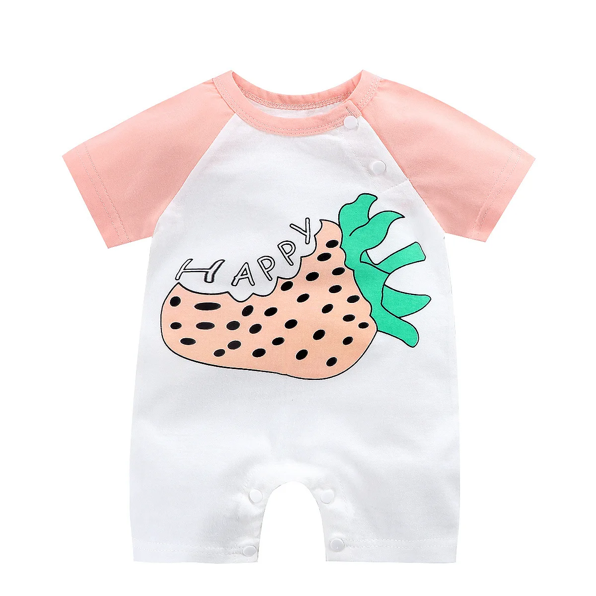 

Newborn Infant Girl Romper Short Sleeve Summer Jumpsuit Baby Boy Clothes Children Outfit Cotton Cartoon Ha Clothes Climbing A745