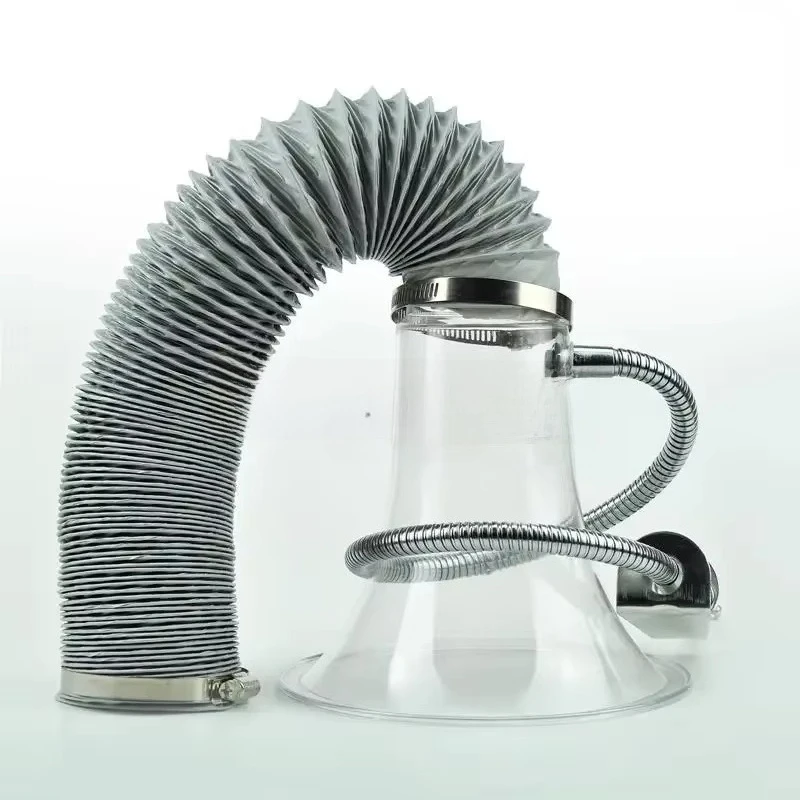 Assembly Line Soldering Fume Hood Extraction Hoods Fume Exhaust Hoods with Flexible Hose and Clamps Suction Vent Assembly