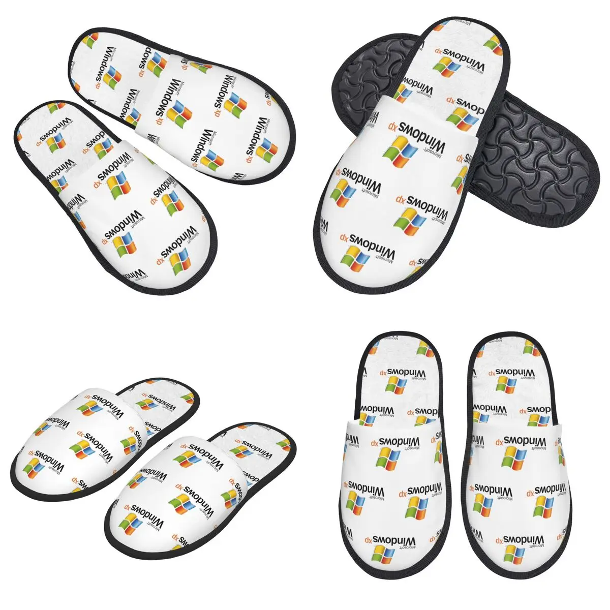 مخصص ويندوز Xp 2 النعال رغوة الذاكرة الدافئة الناعمة النساء شبشب منزل غرفة نوم أحذية منفوشة #4