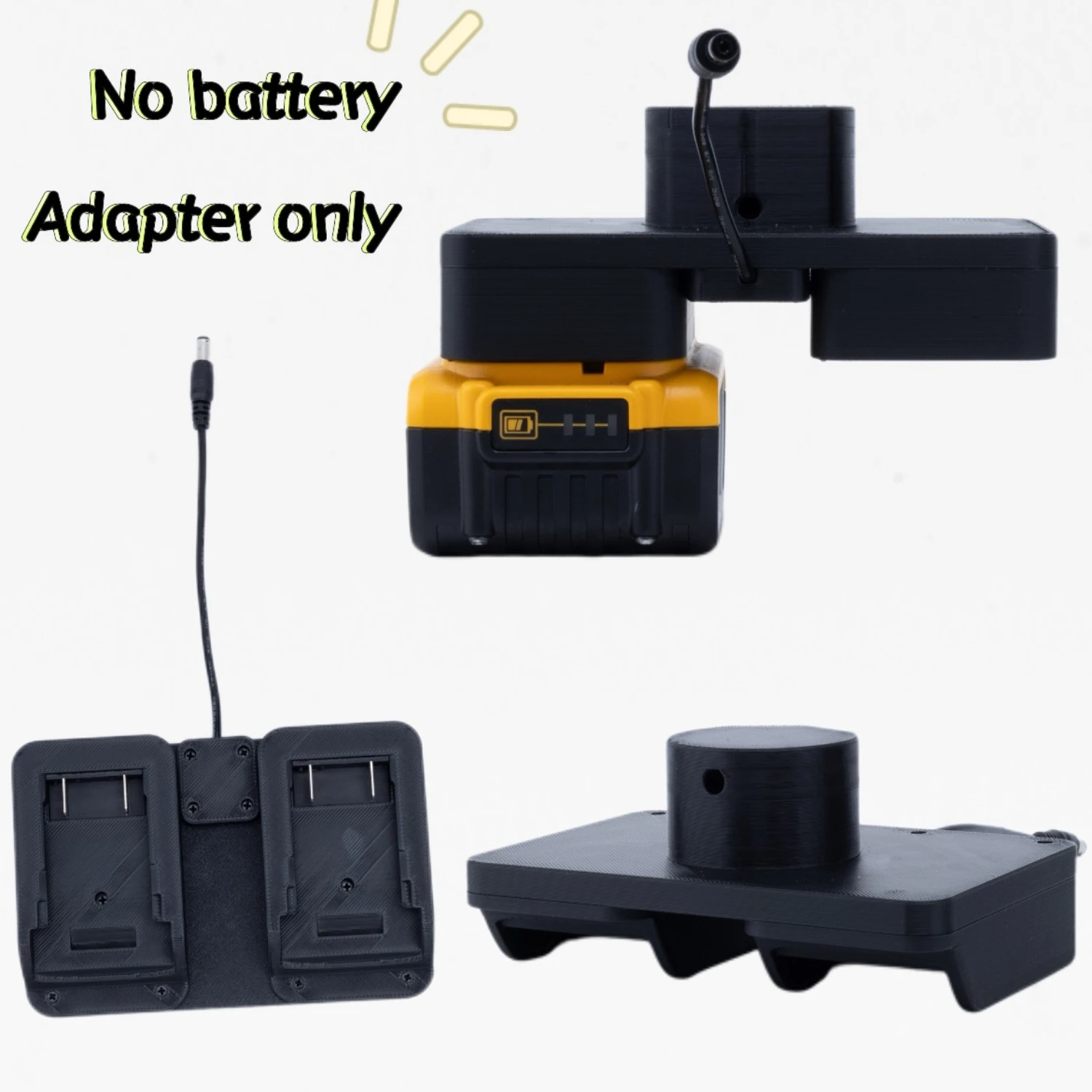 

For Starlink Mini DC Power Cable Cordless Portable Battery Adapter for Dewalt 20V/60V Lithium Battery DCB200 DCB203 DCB204