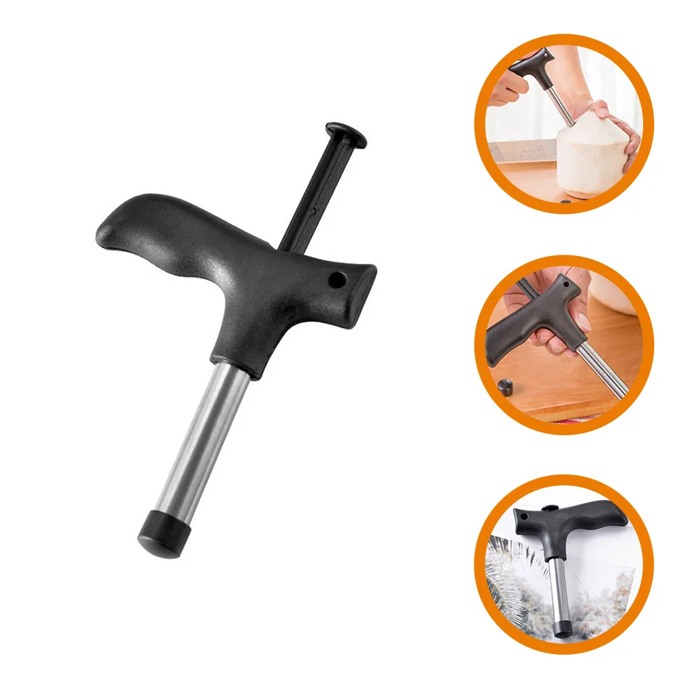 

2PCS Stainless Steel Coconuts Opener Tool Lightweight Portable Straw Hole Punch for Fruits Bar Tools