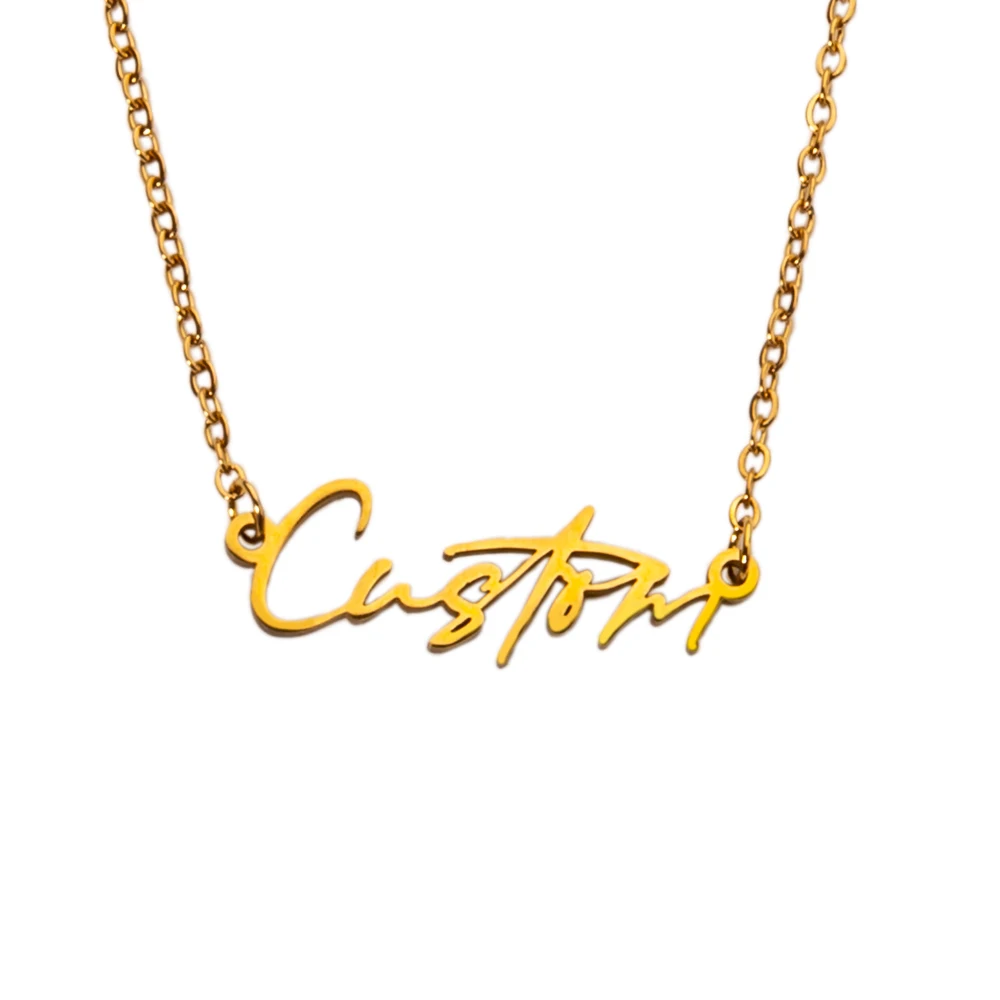 

2026 New Custom Name Necklace Stainless Steel Personalised Necklace for Women Men Custom Letter Pendant Wedding Jewelry Gift