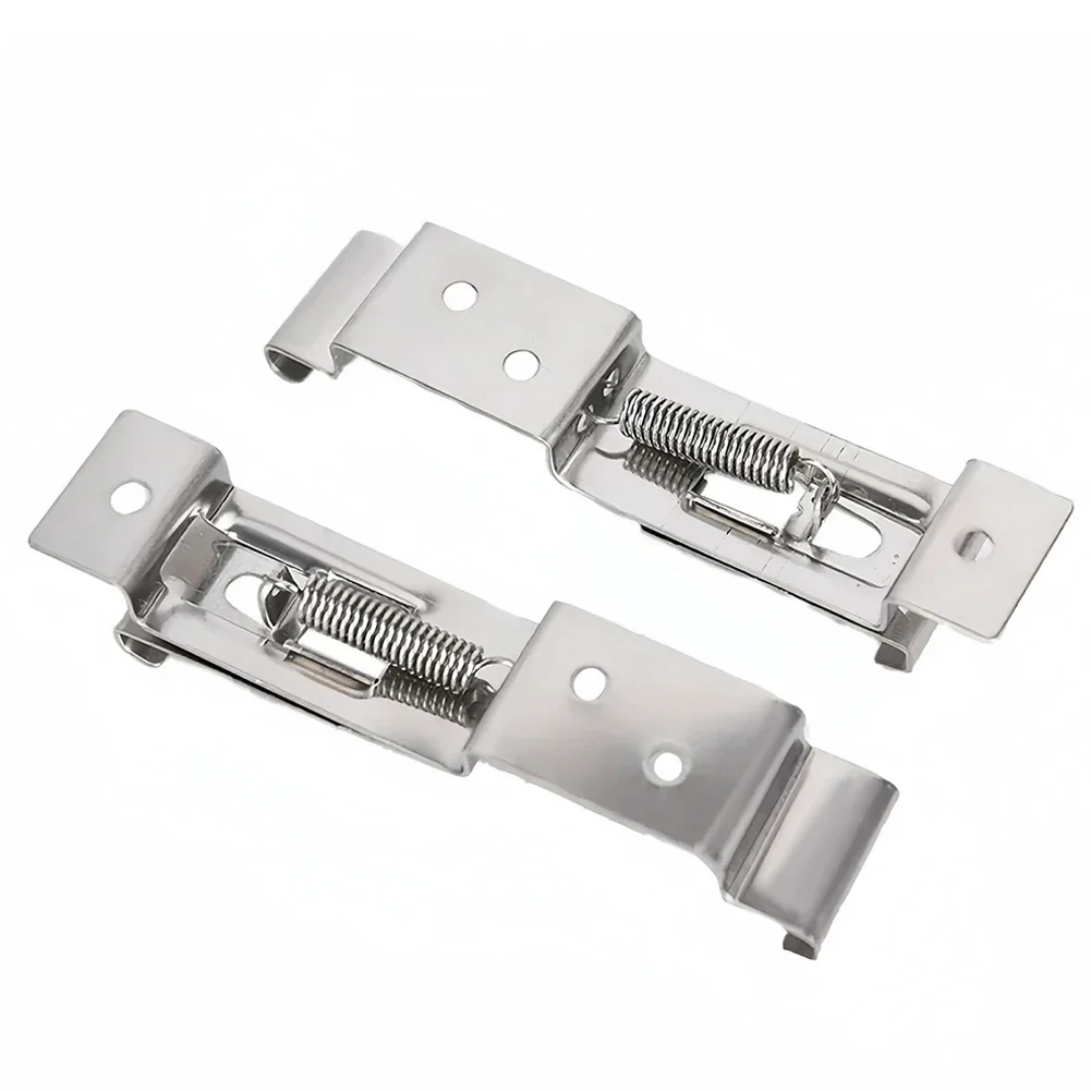 2PCS Trailer Number Plate Holders Clips License Plate Brackets Stainless Steel Spring Loaded Clamps for standard numbers