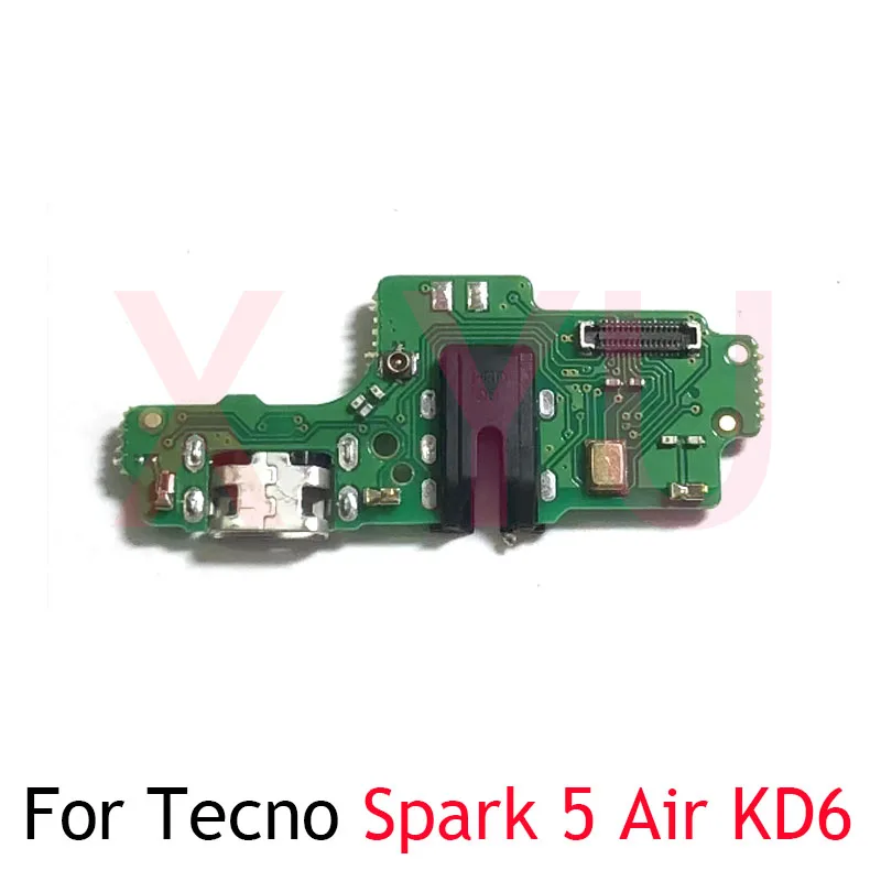 For Tecno Spark 2 3 4 5 6 7 8 7T 8C Go Air Pro KC2 KC6 KF6 KD6 KD7 KE7 KC8 KF8 KG6 KF6P USB Charging Board Dock Port Flex Cable