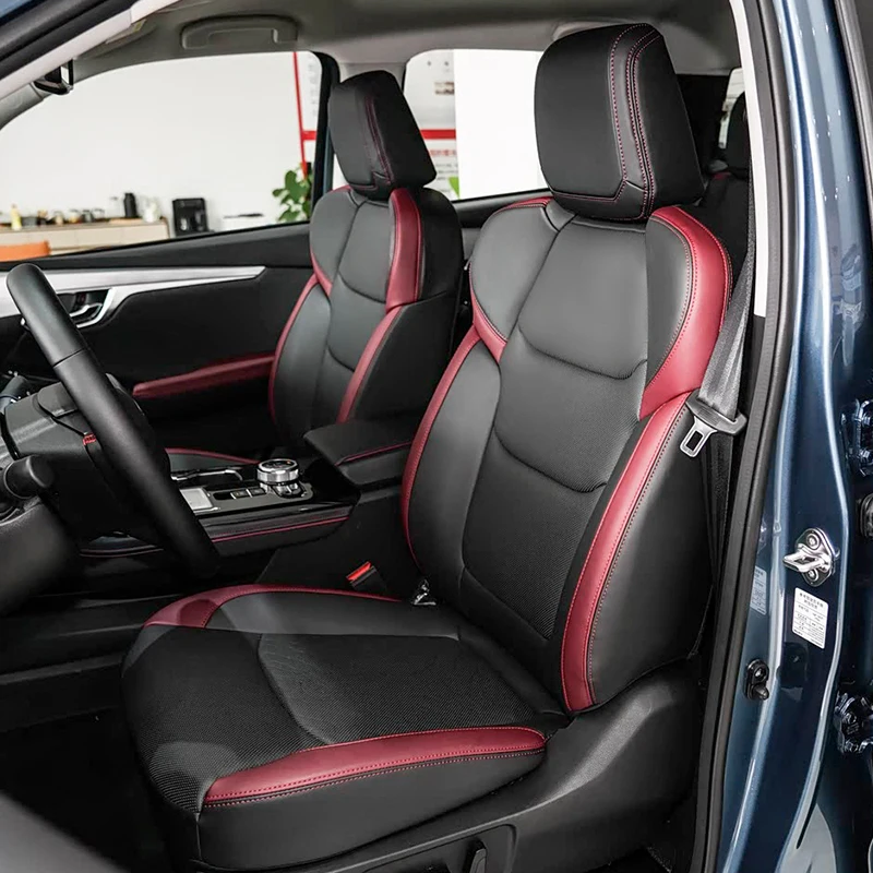 

Custom Fit Car Seat Covers for Isuzu D-Max D Max Mu-X MU X DMax Mux Top Quality Leather 2 Rows 5 Seats Full Set Front Rear Seat