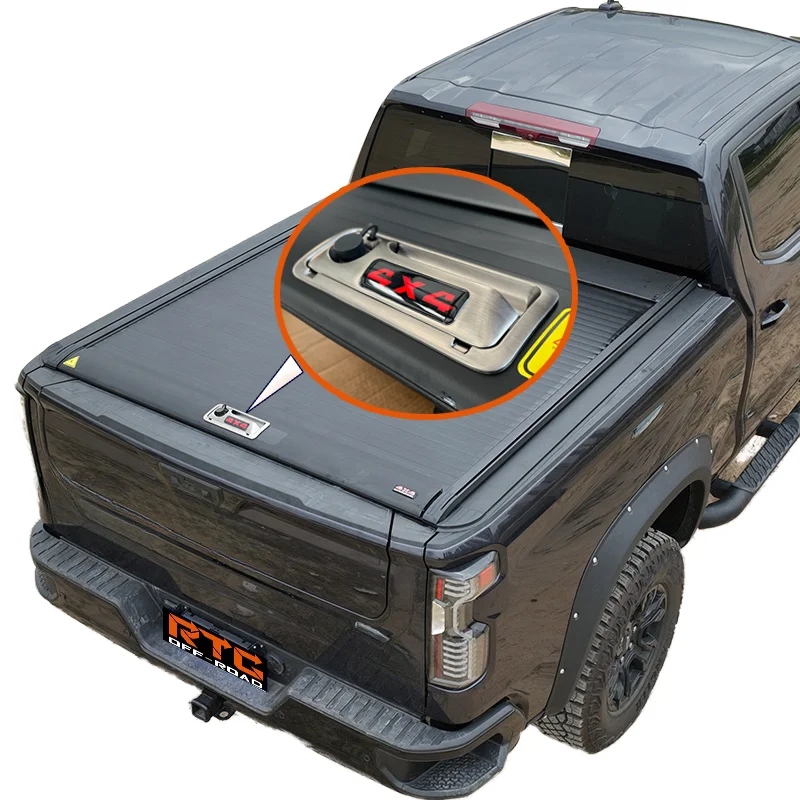 

Retractable Pickup Truck Hard Bed Cover Roller Lid Tonneau Cover Aluminum Alloy for Toyota Hilux Revo/trd/adventure 2016-2024
