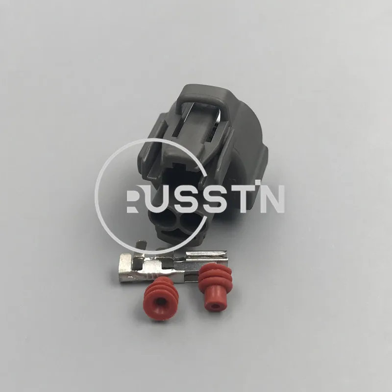 1 Set 2 Hole HW 090 Series Fuel Injector Socket AC Assembly Motorcycle Automotive Connector 6189-0533