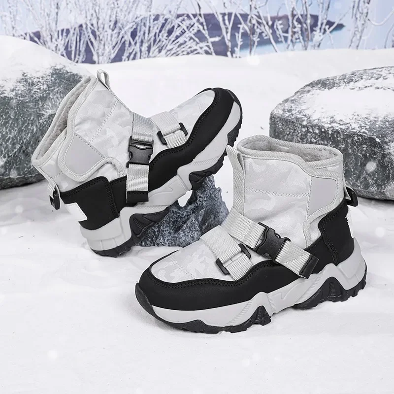 Winter Outdoor Children Snow Boots Plush Warm Girls and Boys Casual Sports Boots Kids Warm High Quality Anti Slip Hiking Boots