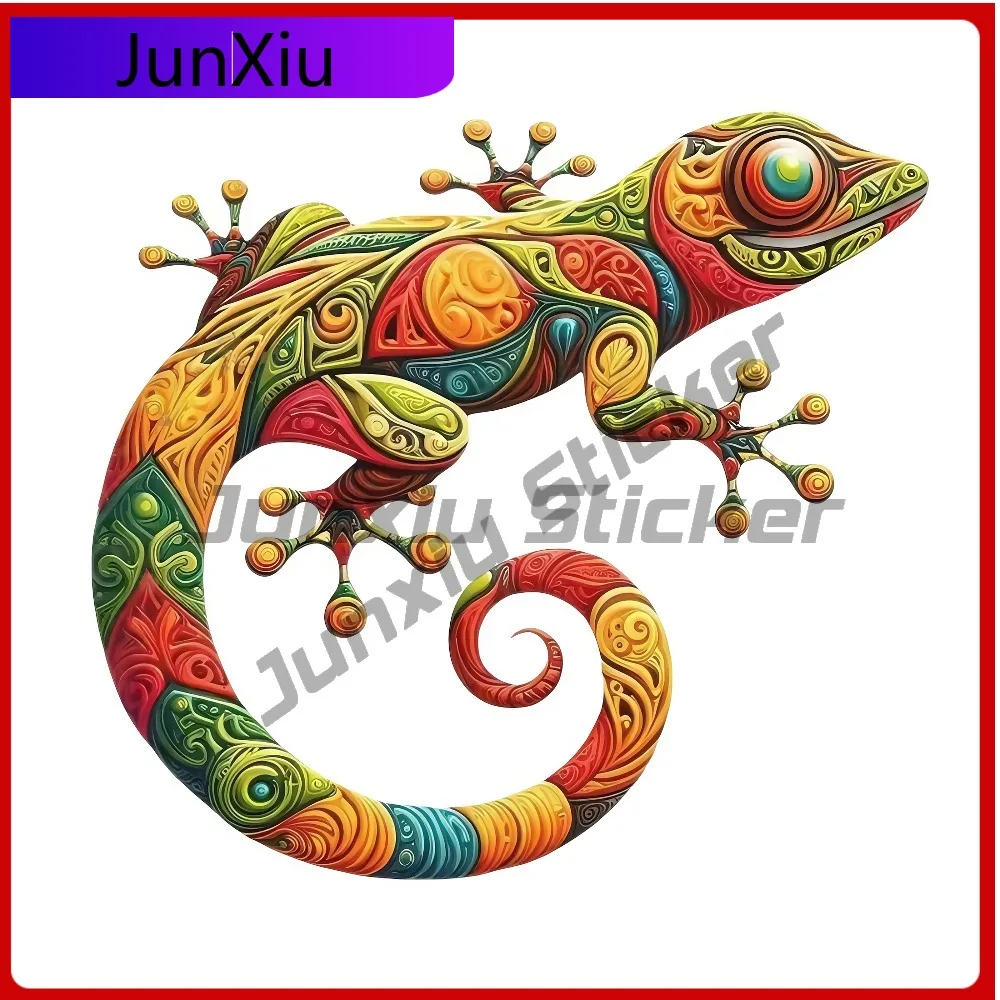 

1pc of brightly colored Lizard Gecko sticker High quality vinyl Perfect for cars laptops and motorcycle Anim Car Lapt