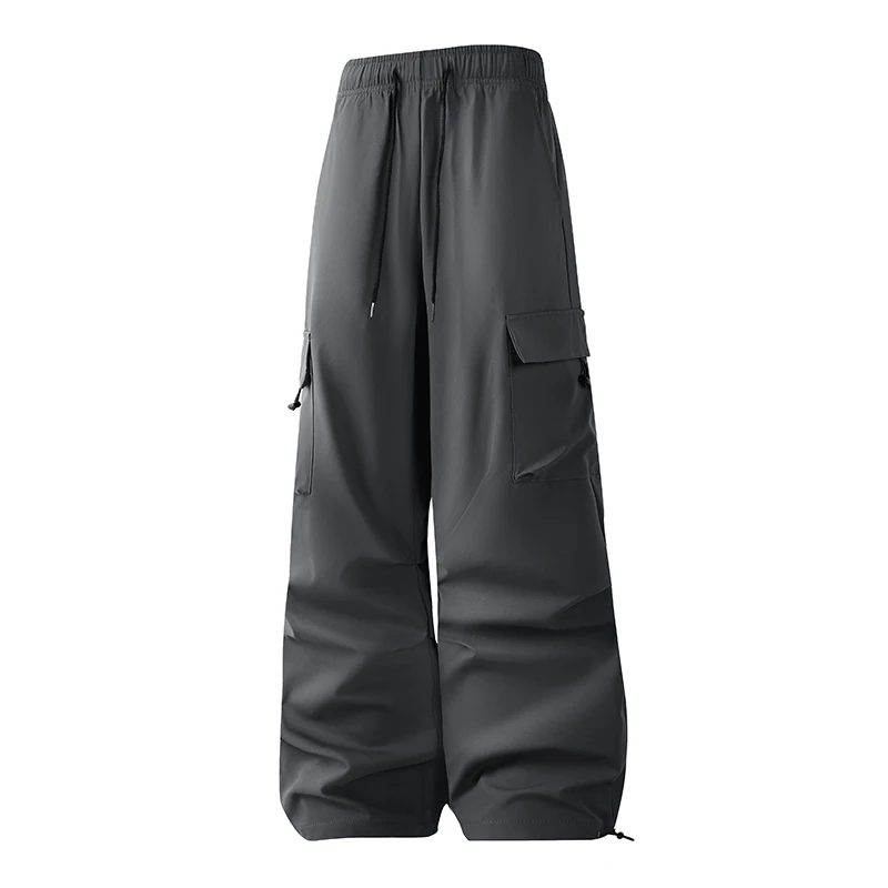 

Outdoor Casual Pants Men's Sle Paratrooper Trousers Dstring Elastic Hem Long Pants Neutral Faion Workwear Trousers