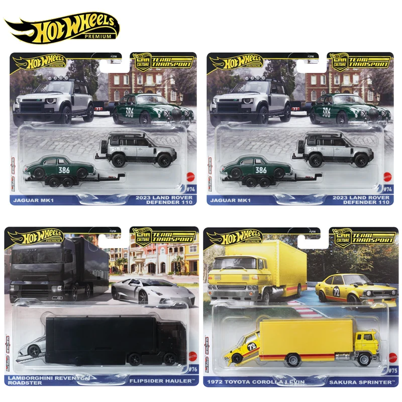 Original Hot Wheels Premium Team Transport 1/64 HotWheels Miniature Car Hoteelws Diecast Model Car Hotweheels LAND ROVER FLF56 E