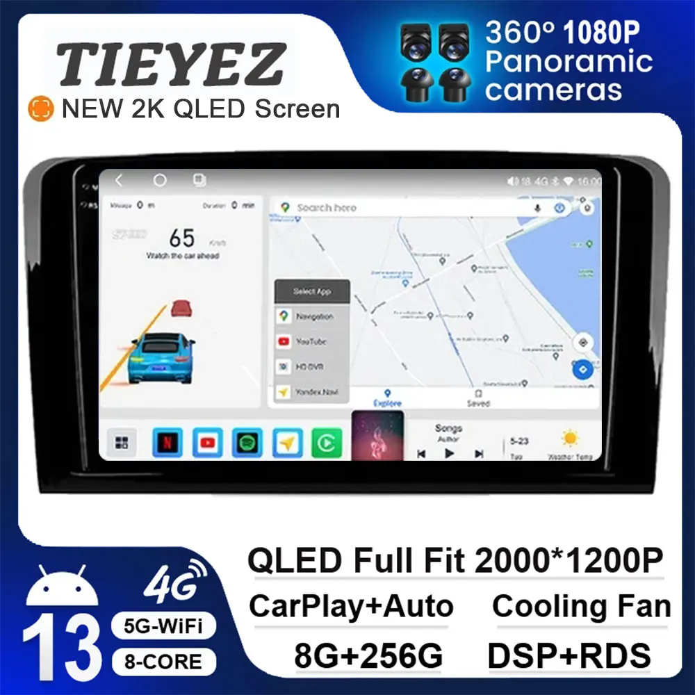 

Android 13 For Mercedes Benz R Class W251 R280 R300 R320 R350 R63 2005-2017 Stereo Video Player Multimediale GPS Navi Car Radio