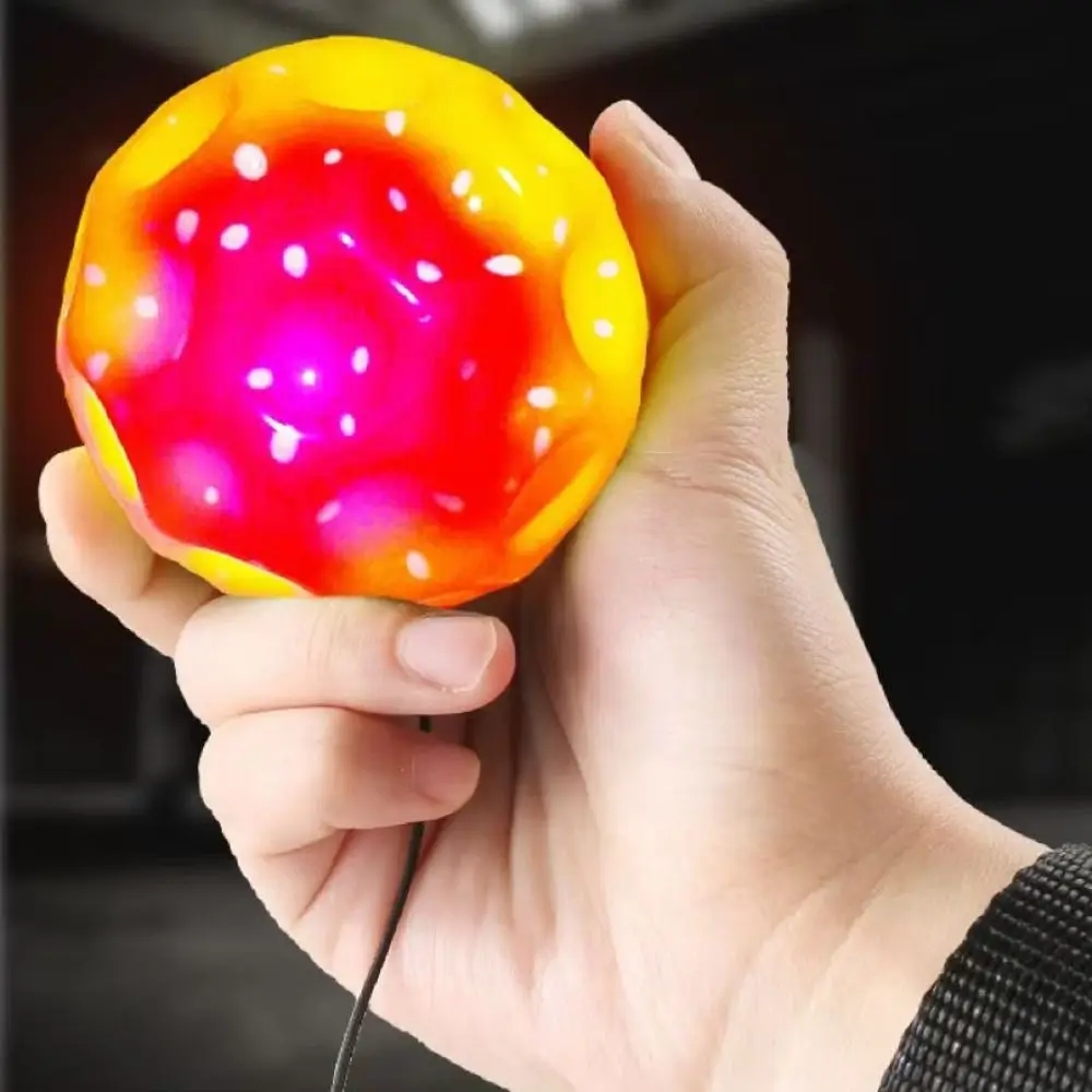 Bola de salto alta saltando bola de mão jogo luminoso retorno de pulso bola de borracha exercício mini bola elástica de pulso