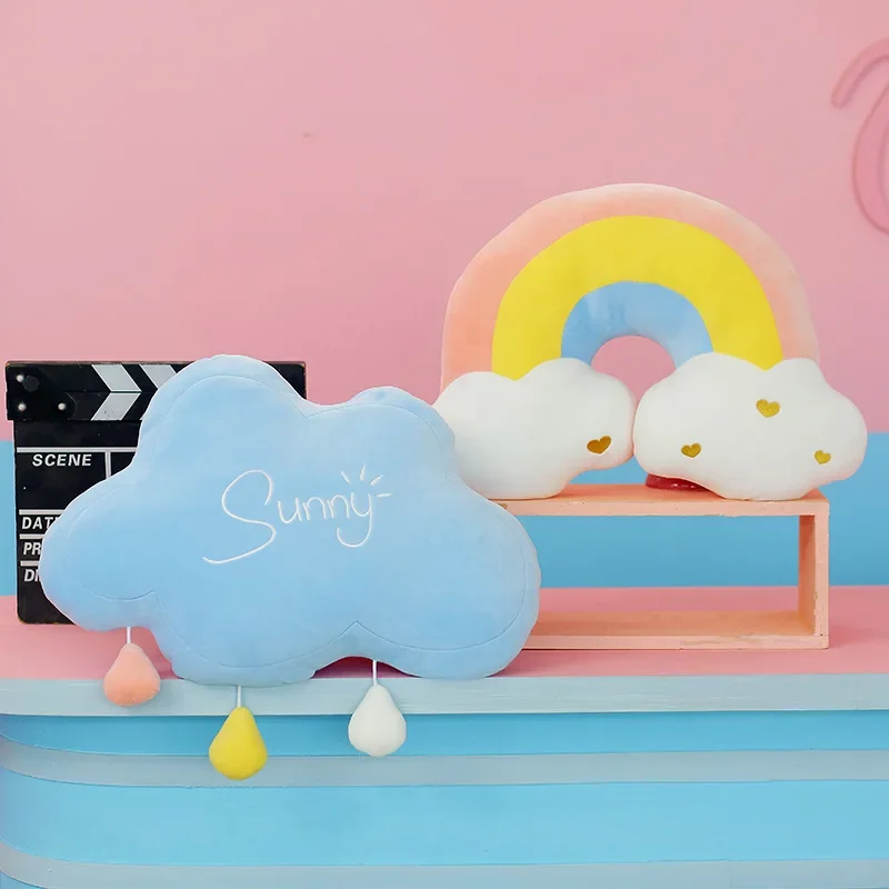 Divertente stella a cinque punte arcobaleno morbido peluche farcito bambola giocattoli delicati cuscini Kawaii decorazione della casa regali di compleanno per i bambini