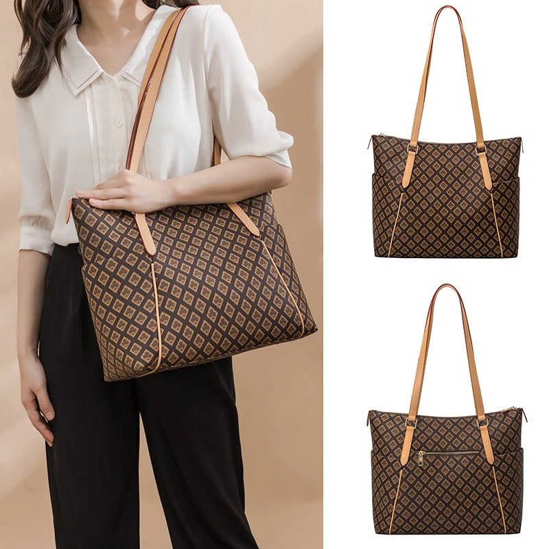 Shoulder Bag For Women 2023 New Luxury Tote Handbags Leather Large Female Shopping Toiletry Designer Vintage Fashion Big Bags