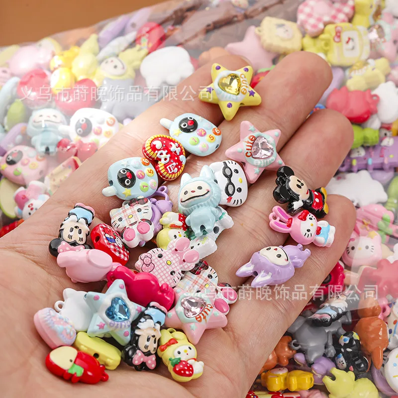 5 stücke zink-legierung farbe nette cartoon zufällig DIY blind tasche anhänger stall blind box schmuck zubehör anhänger geschenk box