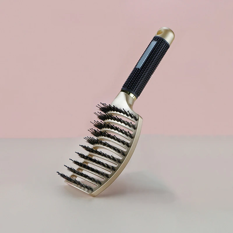 

1 piece scalp massage comb hair brush bristles and nylon wet curly hair exfoliating hair brush salon hair styling tools