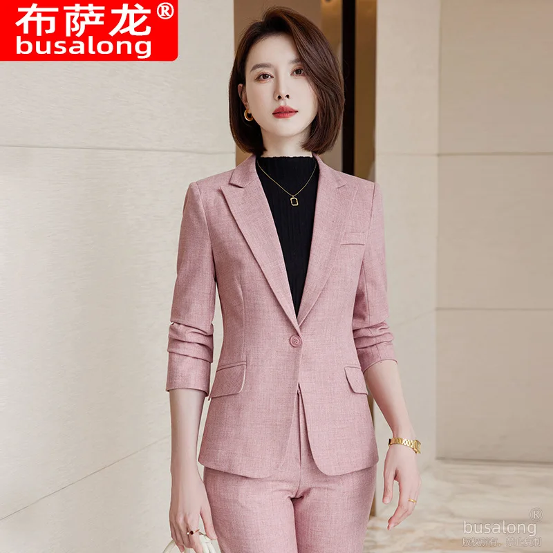 

2024New Bussa DragonbusalongWomen's Long-Sleeved Professional Tailored Suit Suit Pants Formal Wear Set Overalls Women8976