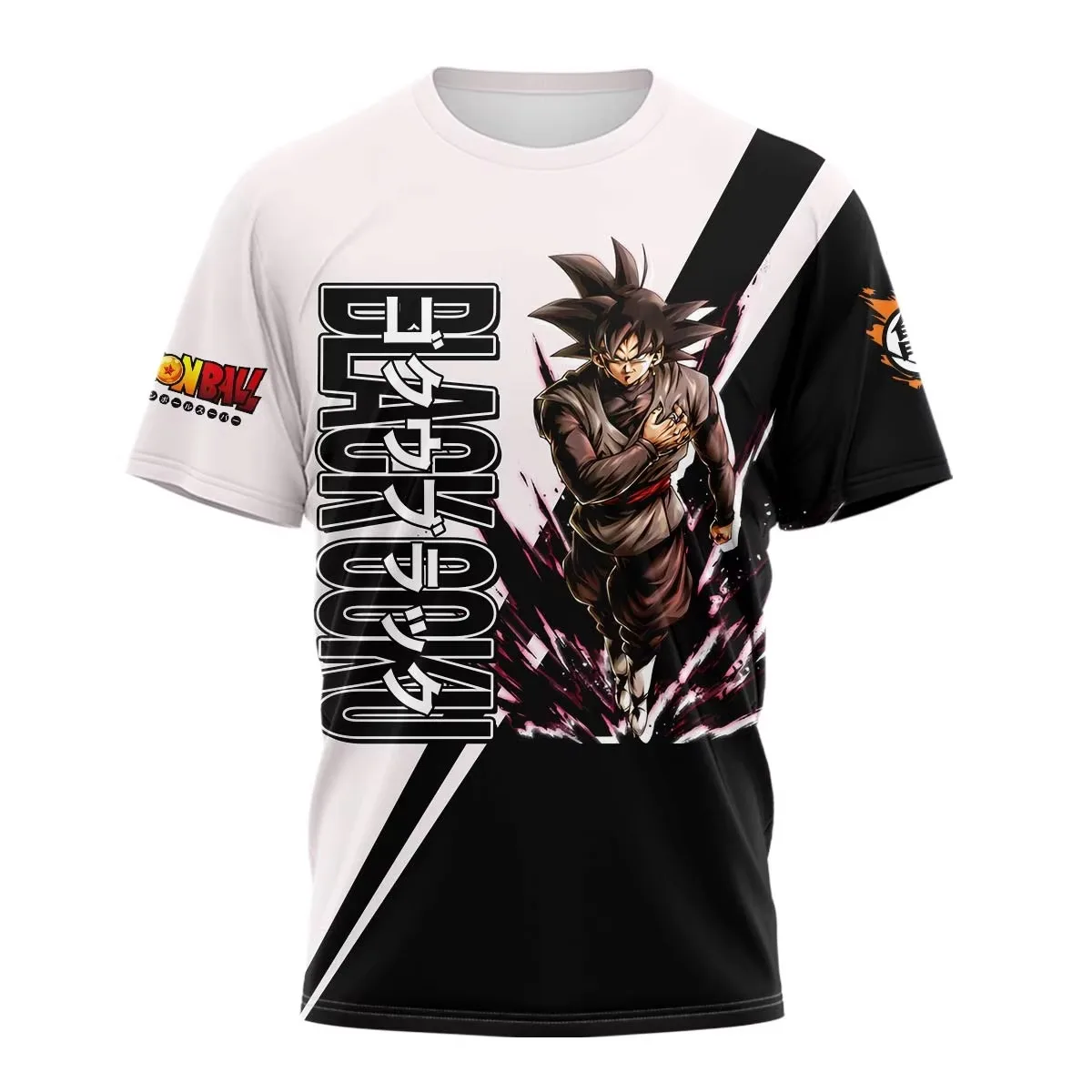 2026 Neue Familien-Kleidung im Drachenball-Design, 3D-Druck, Rundhals-T-Shirt, Anime-Splash-Ink-Stil, Vollflächiger Druck, Lässige Oberteile – Detail 4