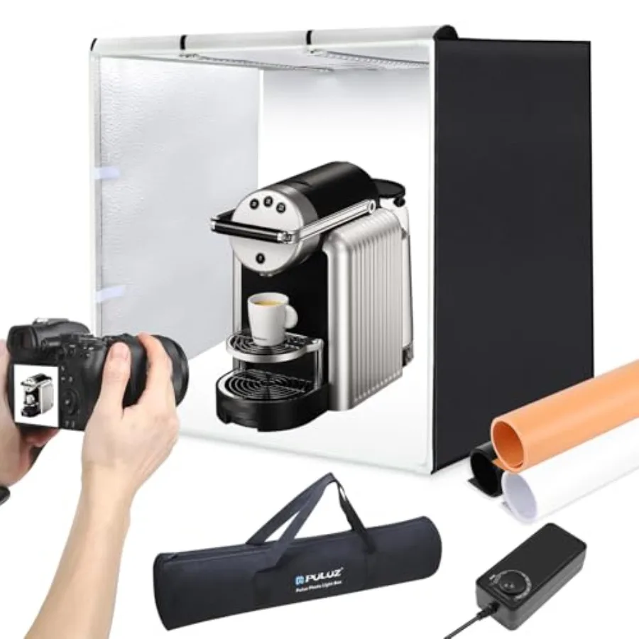 

PULUZ Photo Studio Light Box for Photography:32x32 Large Photo Light Box with 156 LED Beads80W 9050LM Professional Photo Booth
