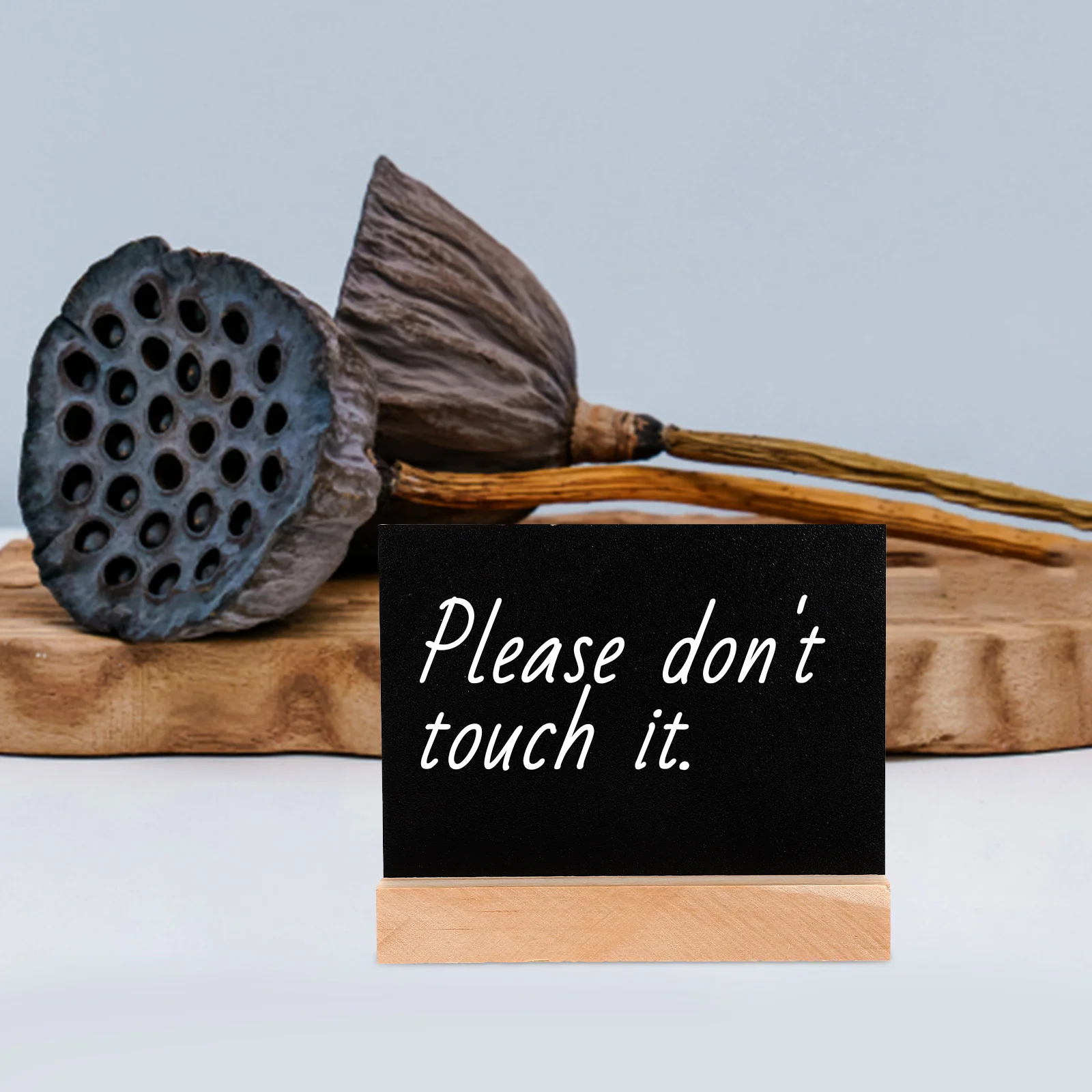 

10pcs Double Sided Chalkboard Set Tabletop Memo Board For Home Kitchen Restaurant Wood Message Board Notice Writing Display Sign