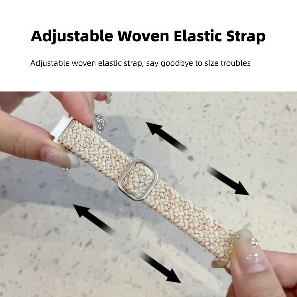 Return Braided Slide Buckle Strap For Xiaomi Mi Band 8Pro/9Pro Redmi Band 4 Quick Release Hard-wearing Nylon Adjustable Unisex