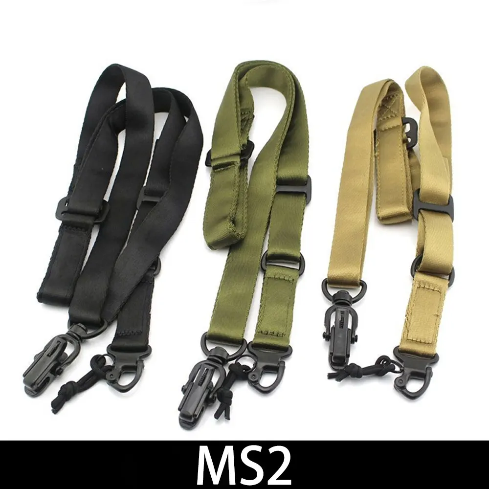 Sport all'aria aperta MS2 Multitasking Rope CS Tactical Hanging Rope Toy Parts regolabile Double Point Rope Safety Gun Strap QG594