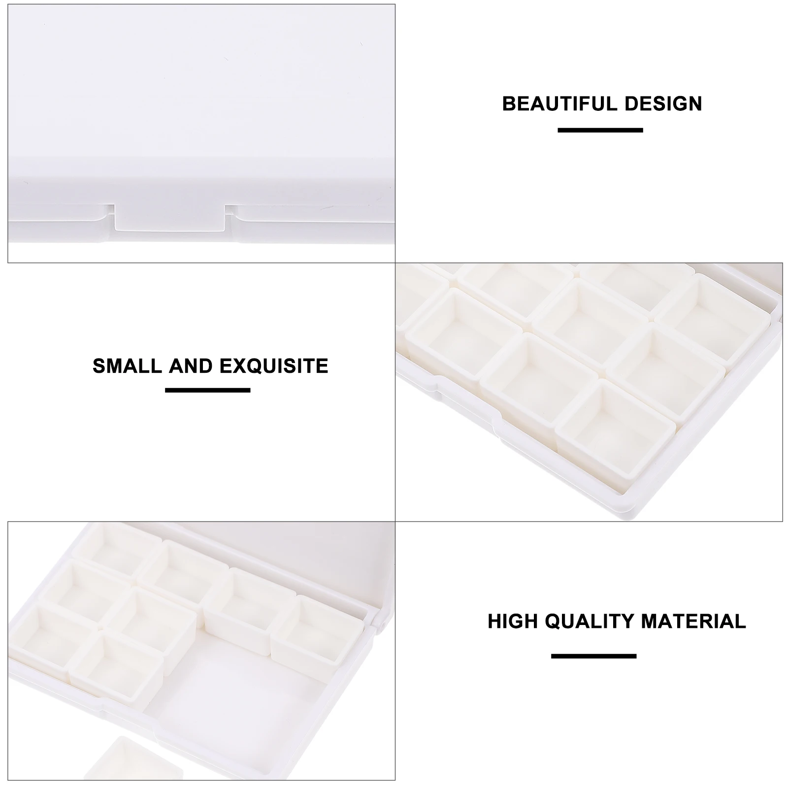 

Watercolor Paint Box Portable Mini Compartments White Travel Supplies Pigment Storage Case Practical Boxes For Art Painting