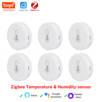 Tuya Zigbee Temperature And Humidity Sensor Mini Remote Monitor By Smart Life APP Battery Powered Work With Alexa Google Home