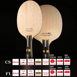 Huieson hoja de entrenamiento de tenis de mesa profesional, hoja de Ping Pong de fibra de carbono ZLC 5, madera contrachapada, 2 capas ZL, raqueta de tenis de mesa DIY