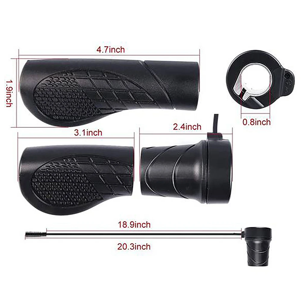 

A79E-Waterproof Electric Bicycle Throttle Grip Speed Control Handle Bar For Electric Bike/Scooter/Tricycle Accessories