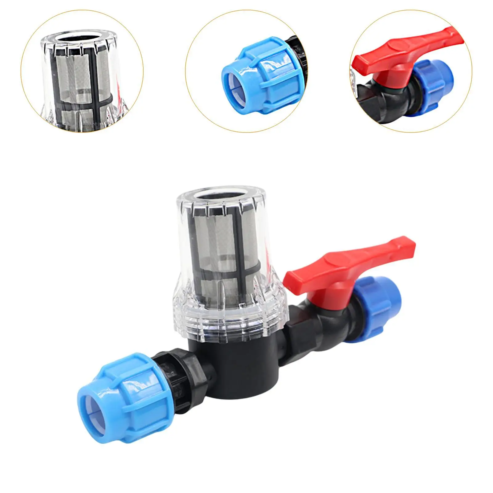 Garden Irrigation Filter Valve Adapter Quick Connector PP Material Accessory for Automatic Watering Machine