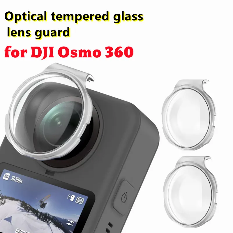 Zestaw akcesoriów do DJI Osmo 360: Szkło hartowane, metalowa klatka, uchwyt samochodowy na szybę, przenośny pojemnik, adapter szybkiego montażu. — zdjęcie produktu 5