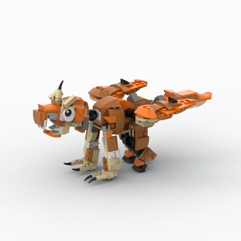 

MOC строительные блоки, игрушка, маленький динозавр, модель животного, декоративный предмет, креативная сборная игрушка для мальчика, подарок на день рождения
