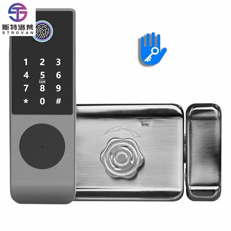 

ZXHK High Security TTLOCK Aluminium Door Fingerprint Smart Lock With RFID Card for Outdoor Access Control System