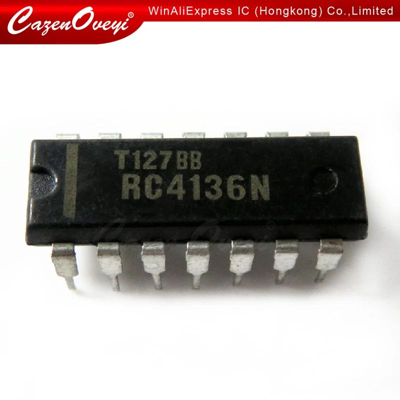 1pcs/lot RC4136N RC4136 XR4136 DIP-14 In Stock