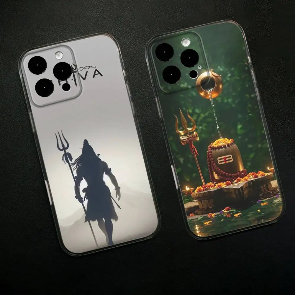 

Lord Shiva Mahadev Of India Phone Case For iPhone 16,15,14,13,12,11 Plus,Pro,Max,XR,XS,X,7,8 SE,Mini Transparent Silicone Soft
