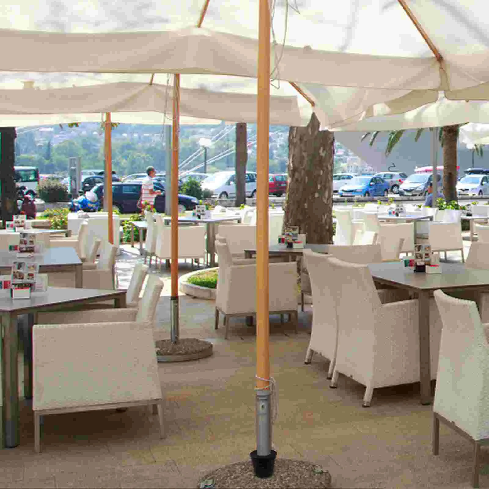2 Pcs Patio Umbrella Cover Table Hole Insert Parasol Base Replacement Parts Outdoor Furniture Accessories Stabilizer Plug