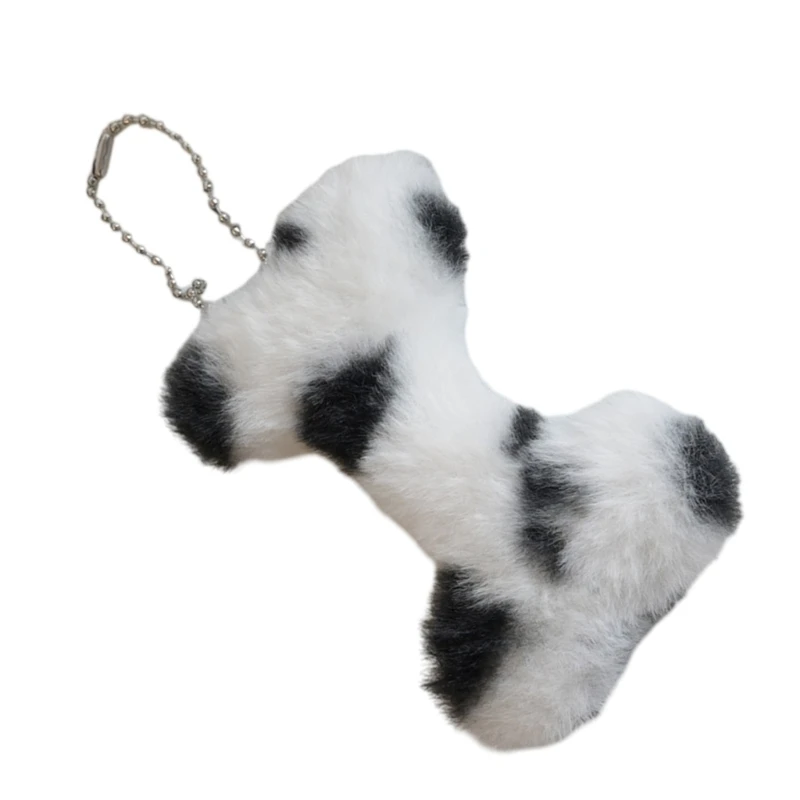 Dalmatians Bone Keychain Pendant Charm Dog Bone Keyrings for Handbag Purse Decor