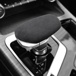 Alcantara Interior Overlay Protective Gear Stick Shifter Knob Hardshell Cover for Geely Tugella, Preface, Emgrand GT 2020 2021+