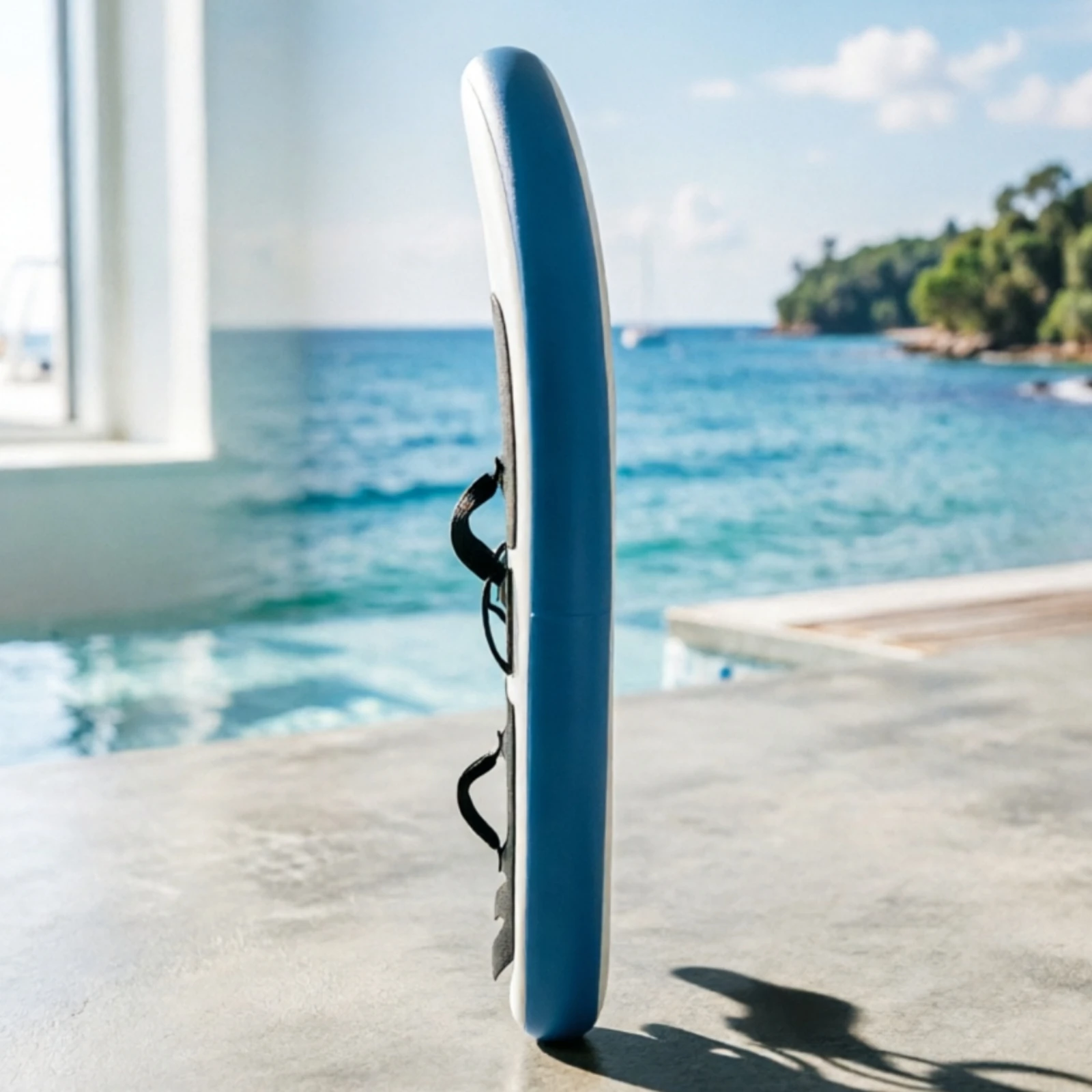 Inflatable Surfboard Textured Standing Pad Inflatable Board Board Oval Surfboard Carry Handles Water Sports Gear Lightweight